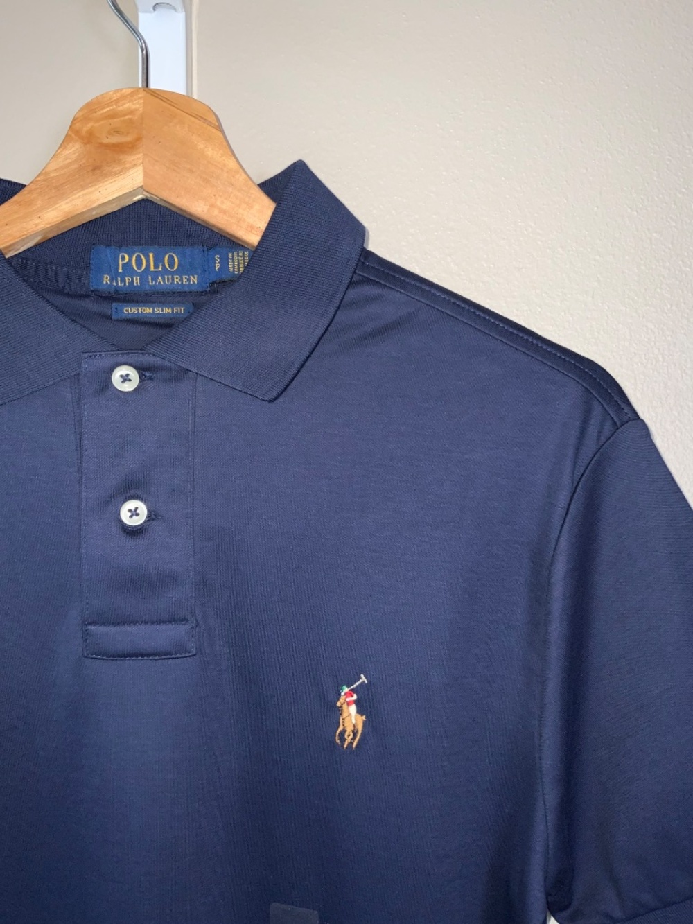 POLO Ralph Lauren Short Sleeve Custom Slim Fit Soft Cotton Polo Shirt - Picture 9 of 16